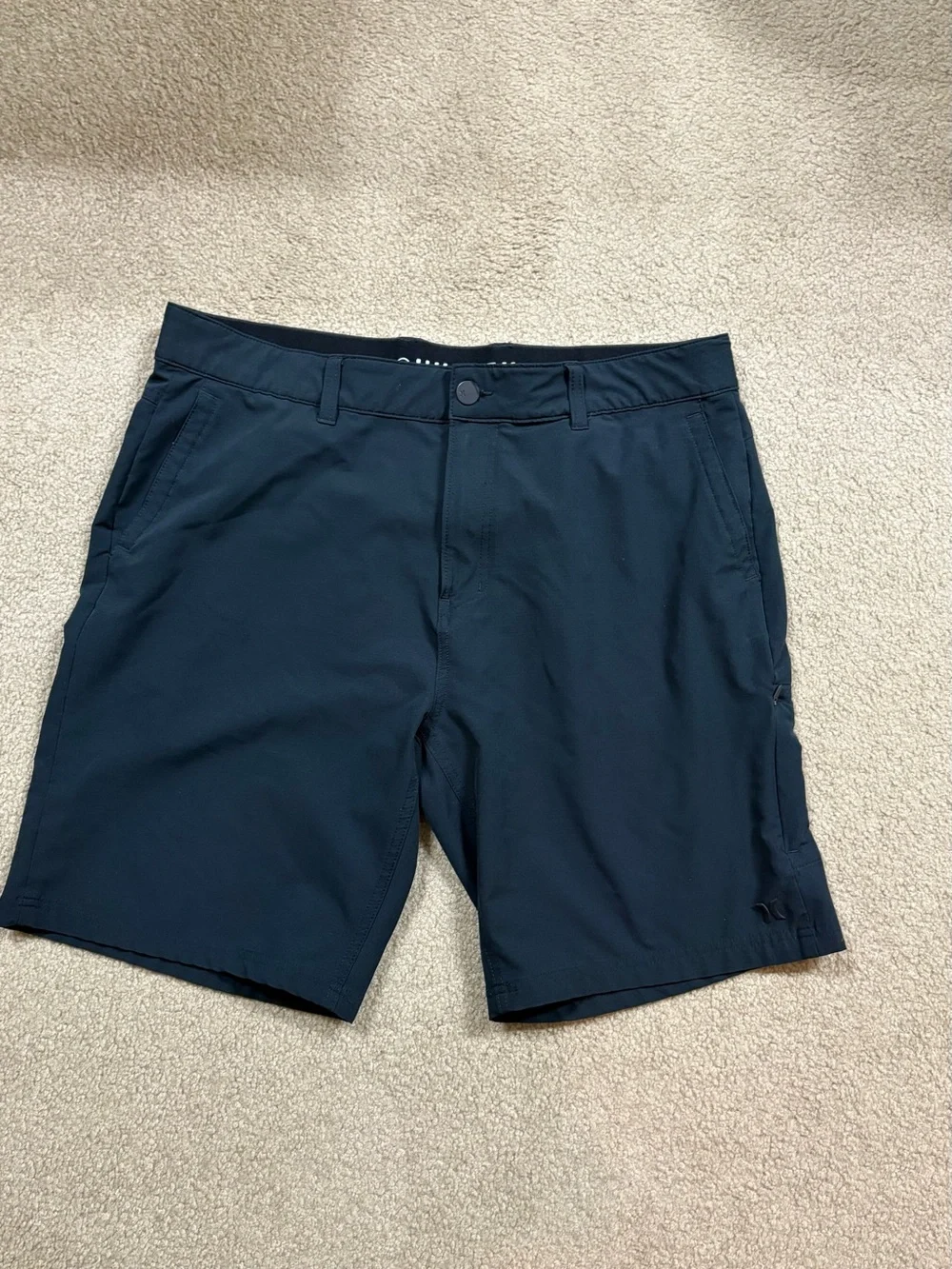 Hurley Men's Navy Flat Front Performance Shorts